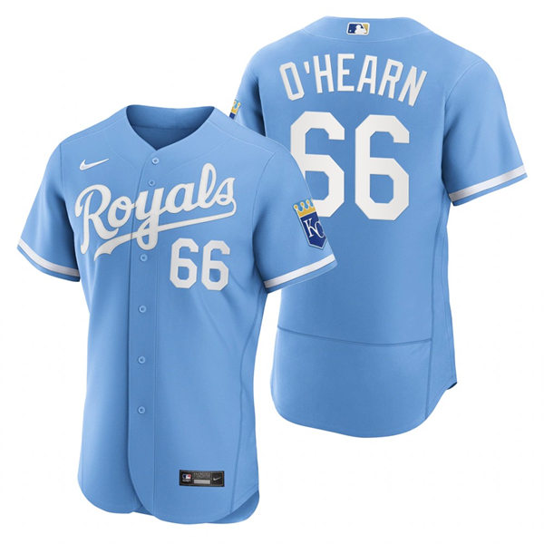 Mens Kansas City Royals #66 Ryan O'Hearn Nike 2022 Light Blue Alternate FlexBase Player Jersey
