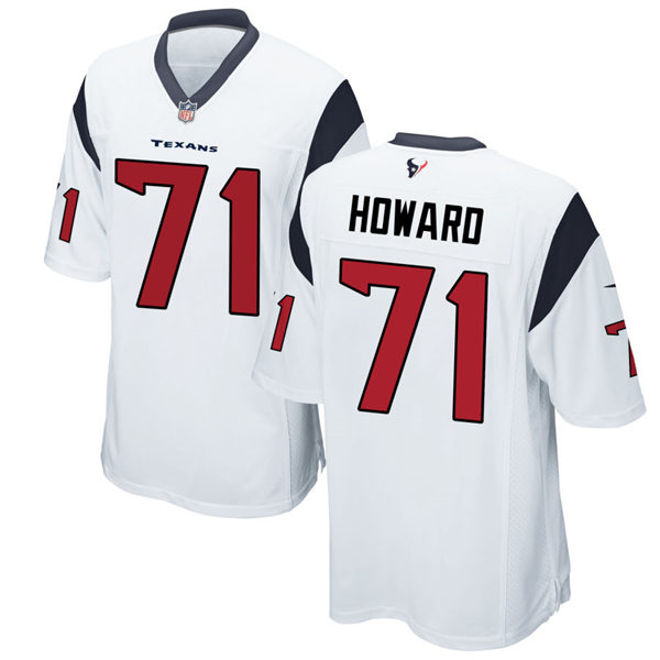 Mens Houston Texans #71 Tytus Howard Nike White Vapor Limited Player Jersey