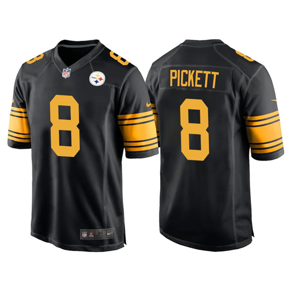 Mens Pittsburgh Steelers #8 Kenny Pickett Nike White Black Split Two ...