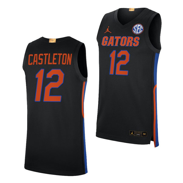 Mens Youth Florida Gators #12 Colin Castleton 2020 Black College Basketball Jersey