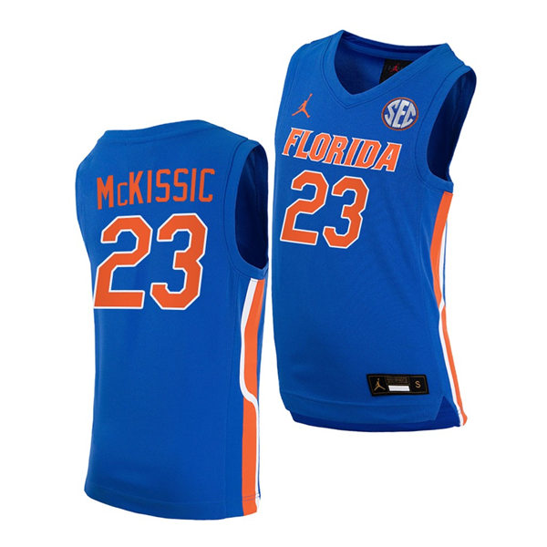 Mens Youth Florida Gators #23 Brandon McKissic 2020 Royal College Basketball Jersey