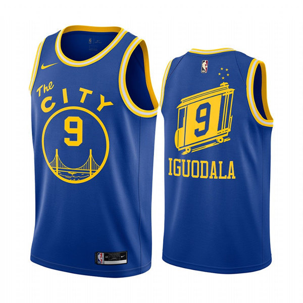 Mens Golden State Warriors #9 Andre Iguodala Nike 2020-21 Royal Classics Edition Jersey
