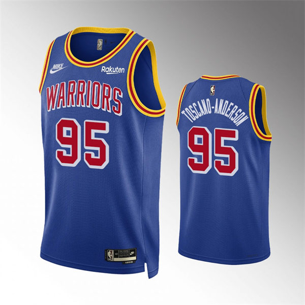 Mens Golden State Warriors #95 Juan Toscano-Anderson Royal Classic Edition Origins Jersey