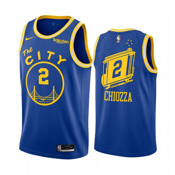 Mens Golden State Warriors #2 Chris Chiozza Nike 2020-21 Royal Classics Edition Jersey