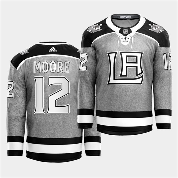 Men's Los Angeles Kings #12 Trevor Moore adidas Grey 2021 City Concept Jersey