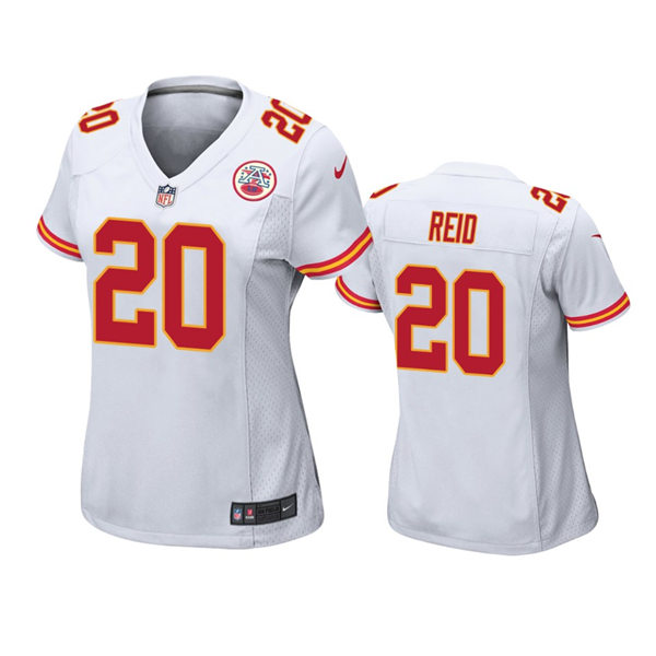 Womens Kansas City Chiefs #20 Justin Reid White Stitched Limited Jersey