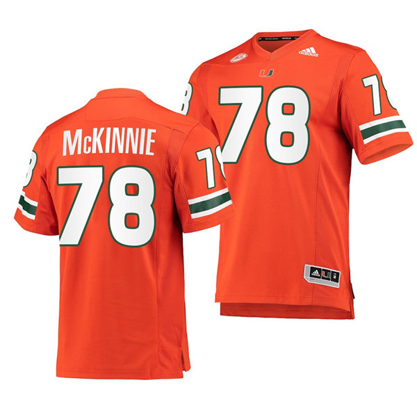 Mens Youth Miami Hurricanes #78 Bryant McKinnie Adidas Orange College football Game Jersey