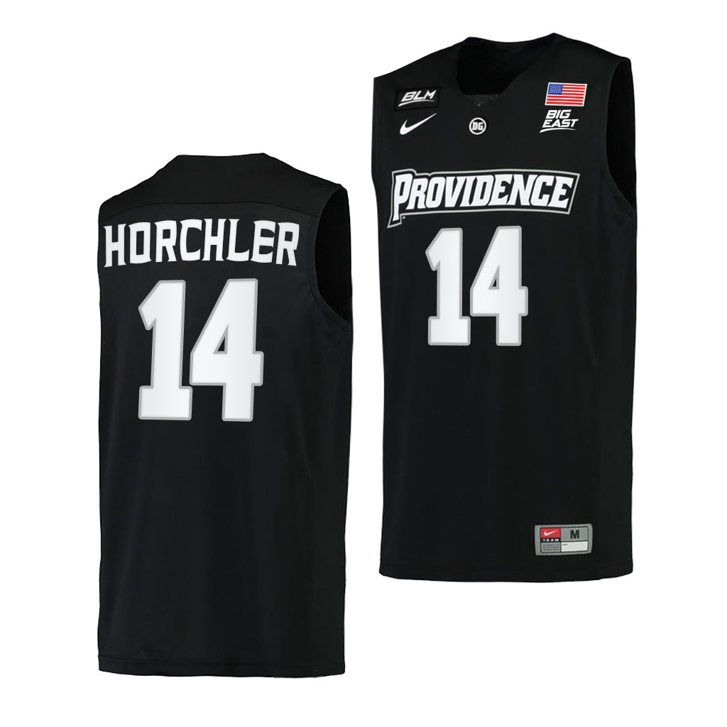 Mens Youth Providence Friars #14 Noah Horchler Black 2021-22 College Basketball Game Jersey