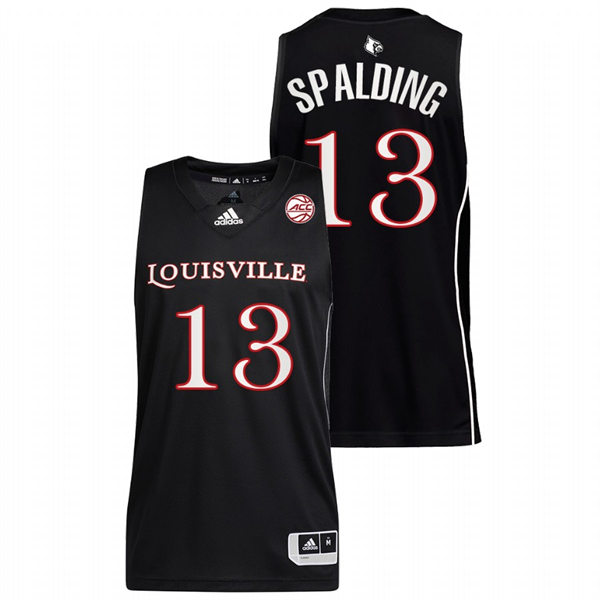 Mens Youth Louisville Cardinals #13 Ray Spalding 2022 Black College Basketball Jersey