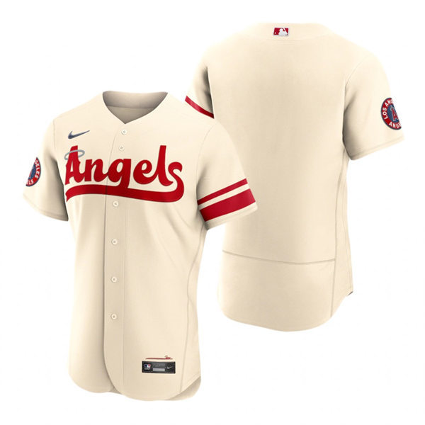 Men's Los Angeles Angels Blank Cream Nike 2022 City Connect Team Jersey