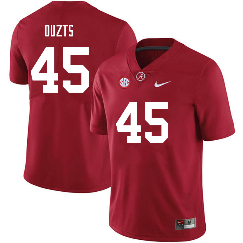 Men's Youth Alabama Crimson Tide #45 Robbie Ouzts Crimson College Football Game Jersey