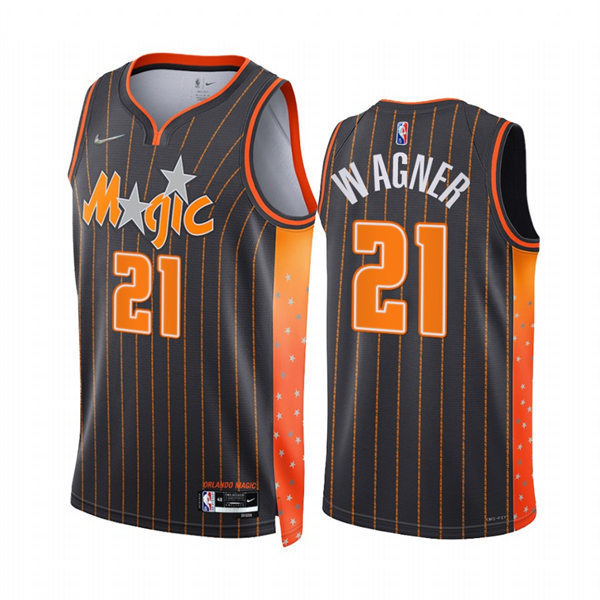 Men's Orlando Magic #21 Moritz Wagner Anthracite 2021-22 City Edition Jersey