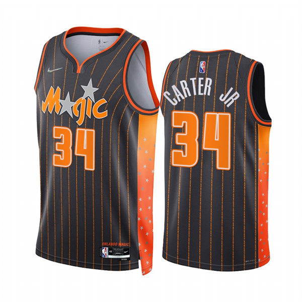 Men's Orlando Magic #34 Wendell Carter Jr. Anthracite 2021-22 City Edition Jersey