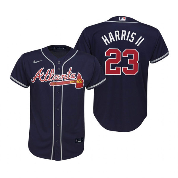 Youth Atlanta Braves #23 Michael Harris Ii White Home Coolbase Jersey