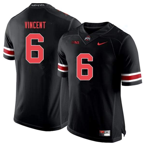 Mens Ohio State Buckeyes #6 Taron Vincent  Blackout College Football Game Jersey