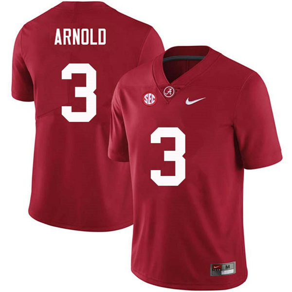 Men's Youth Alabama Crimson Tide #3 Terrion Arnold Crimson College Football Game Jersey