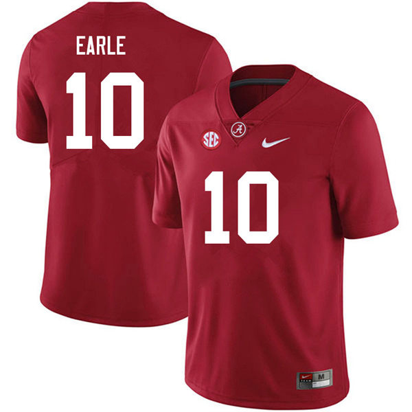 Men's Youth Alabama Crimson Tide #10 JoJo Earle Crimson College Football Game Jersey