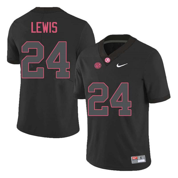 Men's Youth Alabama Crimson Tide #24 Terrell Lewis Blackout College Football Jersey