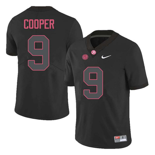 Men's Youth Alabama Crimson Tide #9 Amari Cooper Blackout College Football Jersey