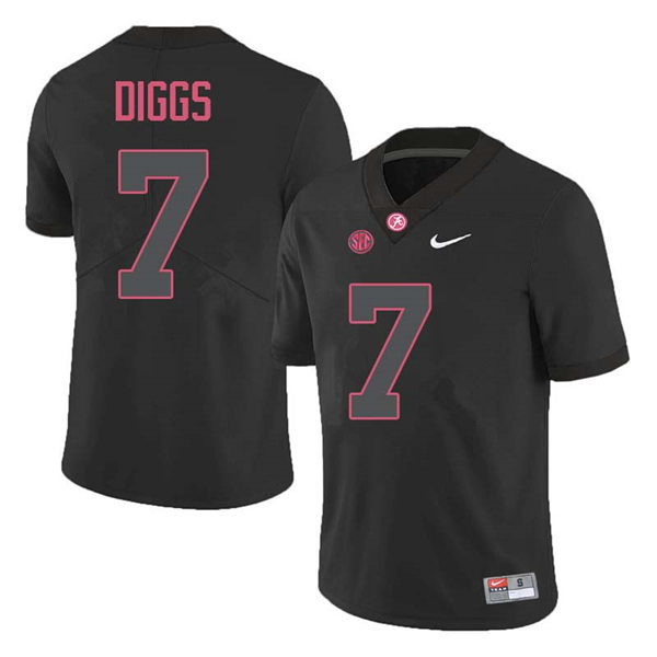 Men's Youth Alabama Crimson Tide #7 Trevon Diggs Blackout College Football Jersey