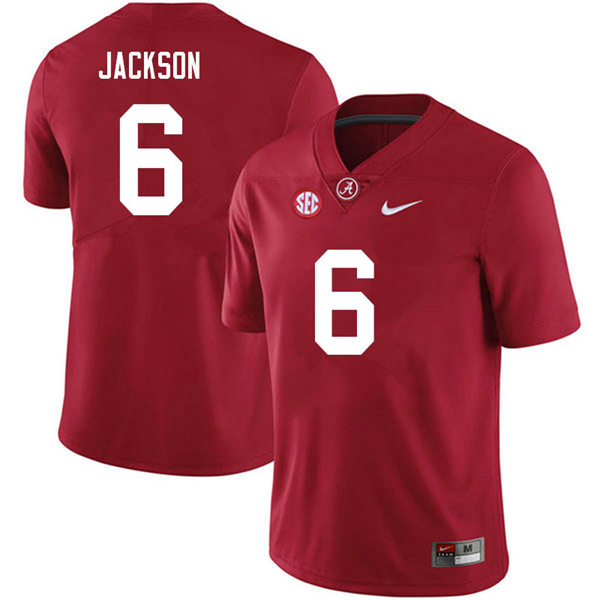 Men's Youth Alabama Crimson Tide #6 Khyree Jackson Crimson College Football Game Jersey
