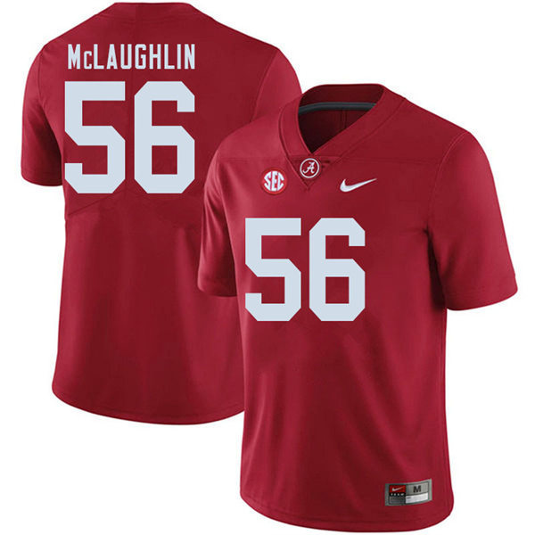 Men's Youth Alabama Crimson Tide #56 Seth McLaughlin Crimson College Football Game Jersey