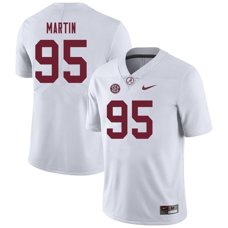 Men's Youth Alabama Crimson Tide #95 Jack Martin White College Football Game Jersey