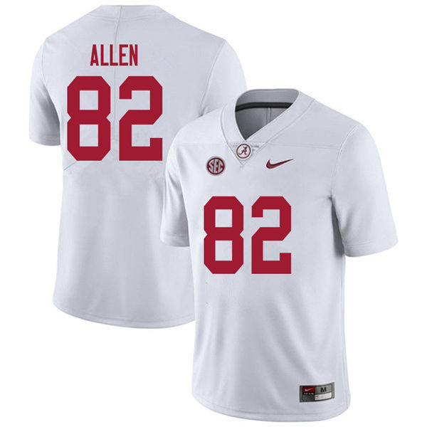 Men's Youth Alabama Crimson Tide #82 Chase Allen White College Football Game Jersey