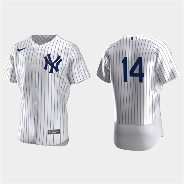 Men's New York Yankees #14 Marwin Gonzalez White Home FlexBase Game Jersey