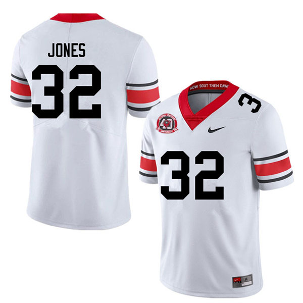 Mens Georgia Bulldogs #32 Cash Jones white alternate 40th anniversary football Jersey