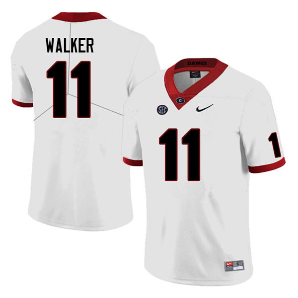 Mens Georgia Bulldogs #11 Jalon Walker College Football Game Jersey White