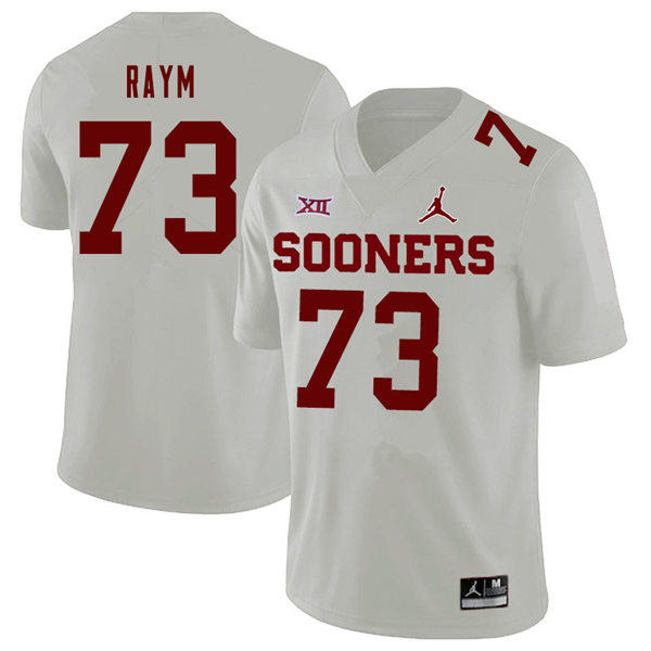 Mens Youth Oklahoma Sooners #73 Andrew Raym 2022 White College Football Game Jersey