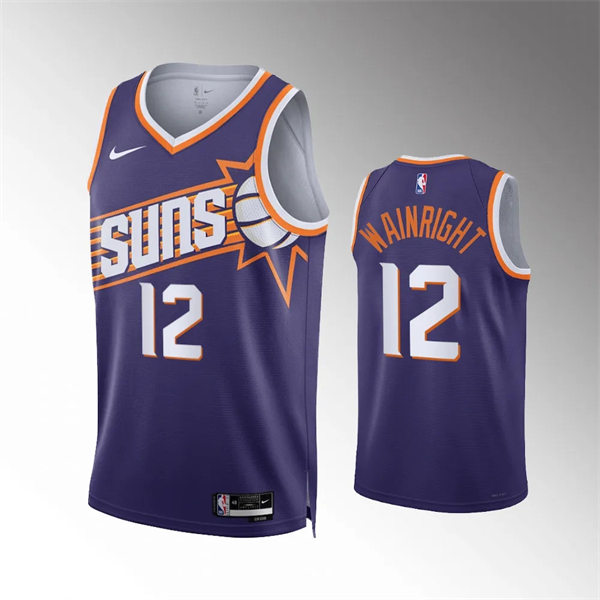 Mens Phoenix Suns #12 Ish Wainright  2023-24 Purple Icon Edition Jersey