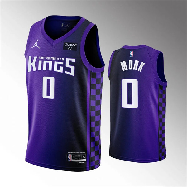 Mens Sacramento Kings #0 Malik Monk 2023-24 Purple Statement Edition Player Jersey