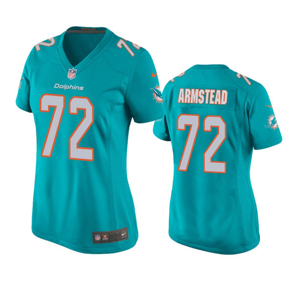 Womens Miami Dolphins #72 Terron Armstead Nike Aqua Limited Jersey