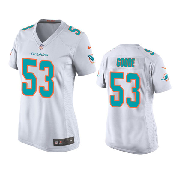 Womens Miami Dolphins #53 Cameron Goode Nike White Limited Jersey