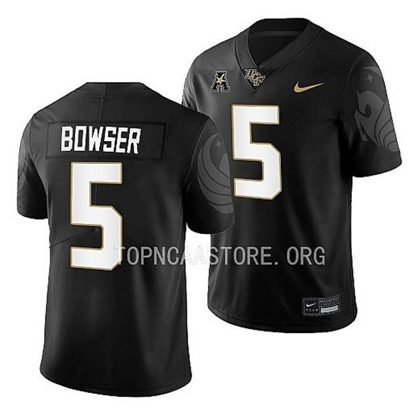 Mens Youth UCF Knights #5 Isaiah Bowser Nike Black White Away 2022 College Football Game Jersey