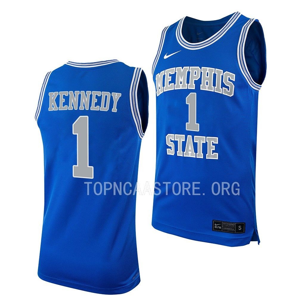 Mens Youth Memphis Tigers #1 Keonte Kennedy Nike Royal Retro College Basketball Jersey