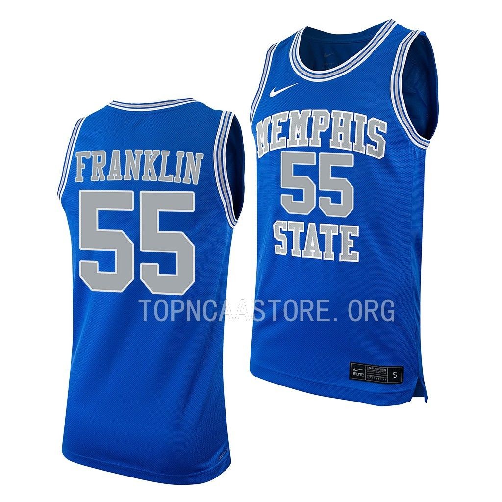 Mens Youth Memphis Tigers #55 Damaria Franklin Nike Royal Retro College Basketball Jersey