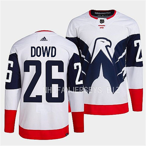 Men's Washington Capitals #26 Nic Dowd 2023 Stadium Series Player Jersey White