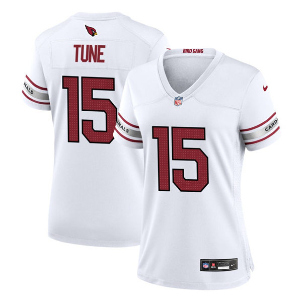 Womens Arizona Cardinals #15 Clayton Tune Nike 2023 Road White Limited Jersey
