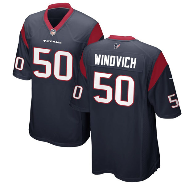 Men's Houston Texans #50 Chase Winovich Nike Navy Vapor Limited Player Jersey