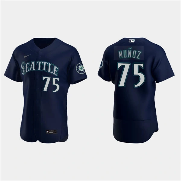 Men's Seattle Mariners #75 Andres Munoz Nike Navy Alternate Limited Player Jersey