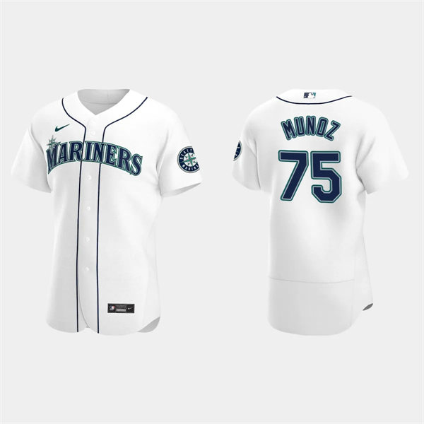 Men's Seattle Mariners #75 Andres Munoz Nike White Home Flex Base Player Jersey
