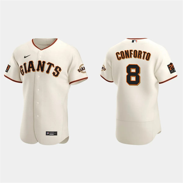 Mens Youth San Francisco Giants #8 Michael Conforto Nike Cream Home Flexbase Player Jersey