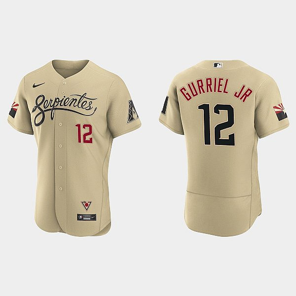 Mens Youth Arizona Diamondbacks #12 Lourdes Gurriel Jr. Nike Tan City Connect Jersey