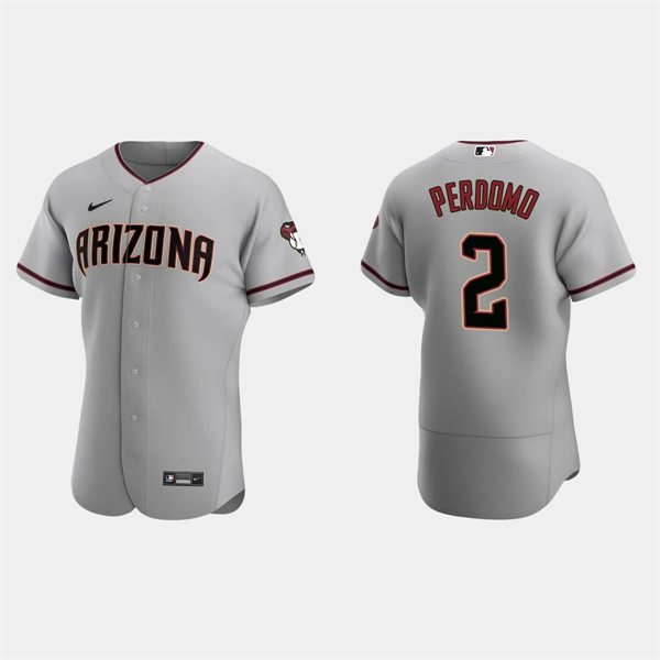 Mens Youth Arizona Diamondbacks #2 Geraldo Perdomo Nike Gray Road FlexBase Jersey