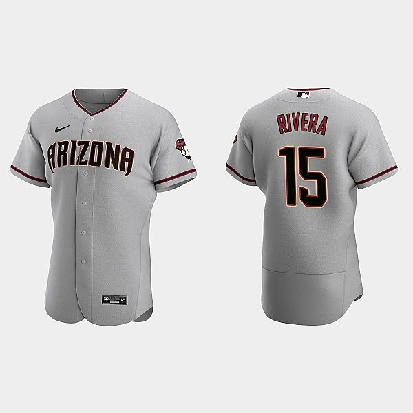Mens Youth Arizona Diamondbacks #15 Emmanuel Rivera Nike Gray Road FlexBase Jersey