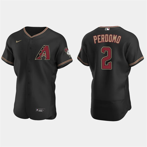 Mens Youth Arizona Diamondbacks #2 Geraldo Perdomo Nike Black Alternate Flex Base Jersey