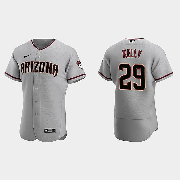Mens Youth Arizona Diamondbacks #29 Merrill Kelly Nike Gray Road FlexBase Jersey